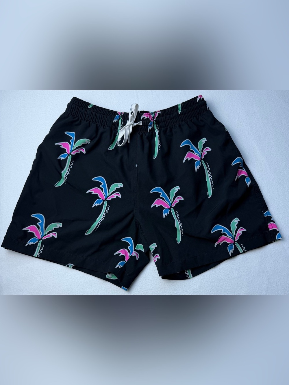 chubbies Black neon Palm Print Athletic Swim Shorts